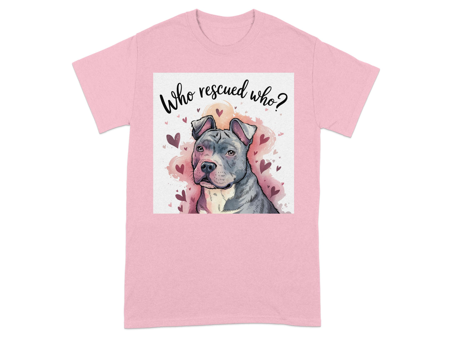 Who Rescued Who Pit Bull Dog Lover Shirt product