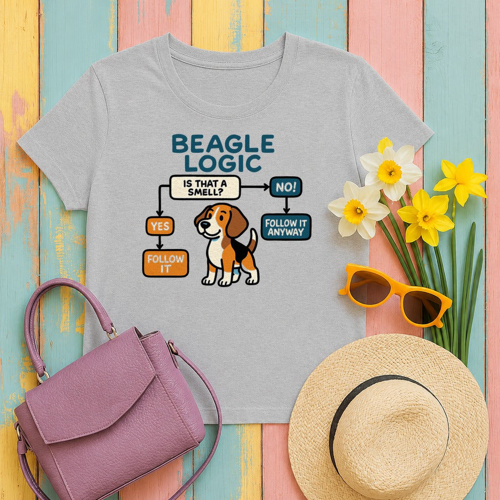 The Beagle Logic Flowchart T-Shirt in Sport Grey