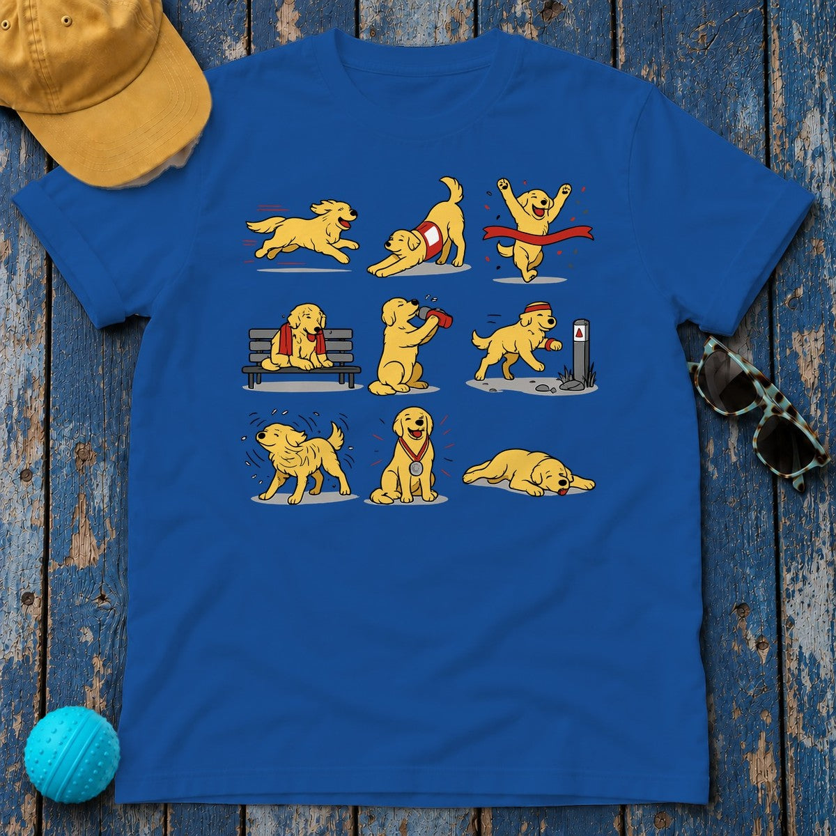 Golden's Run T-Shirt in Royal