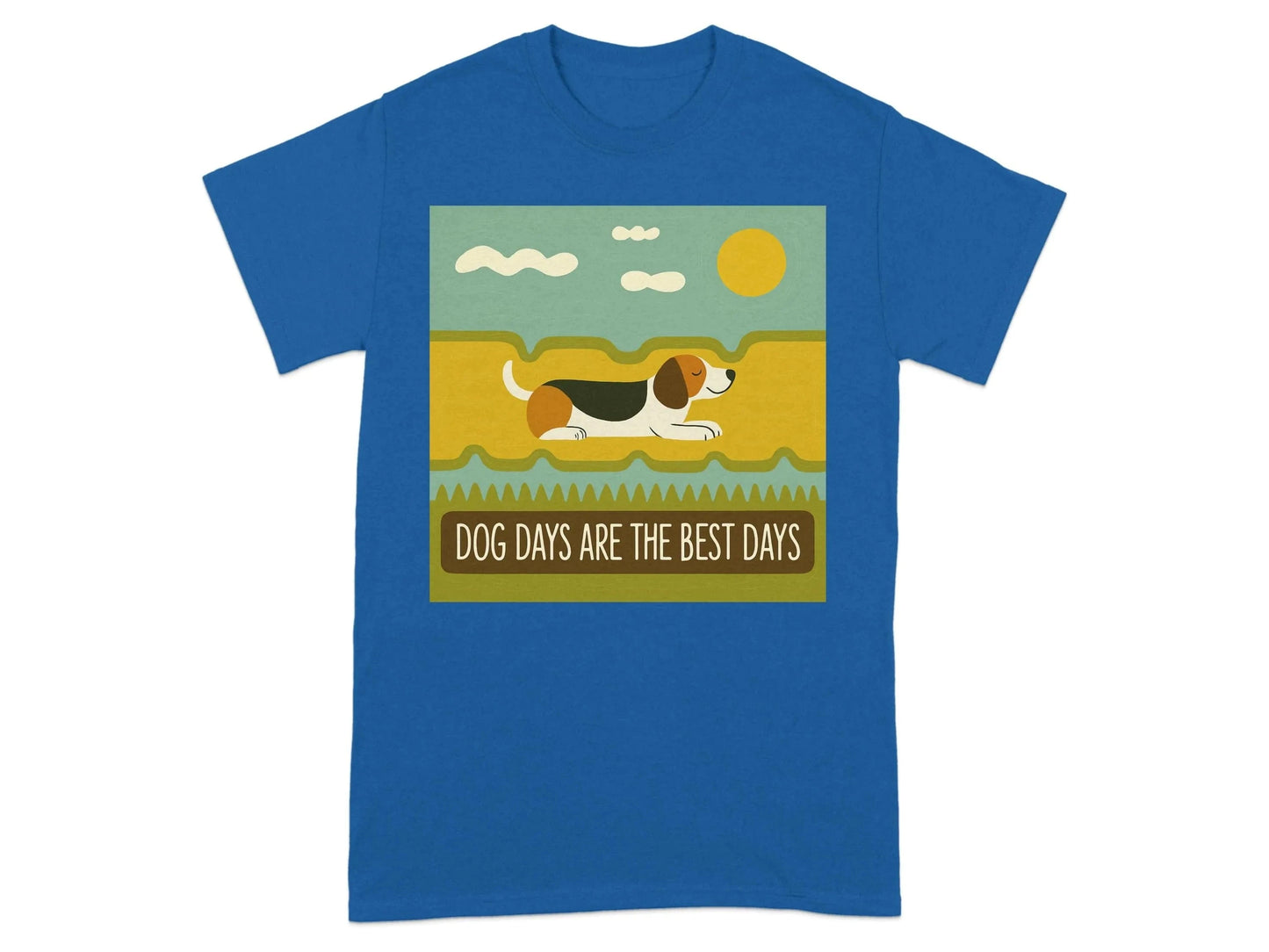 Dog Days Are The Best Days Beagle T-Shirt Royal T-shirt