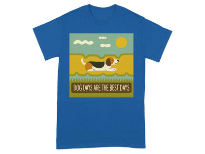 Dog Days Are The Best Days Beagle T-Shirt Royal T-shirt