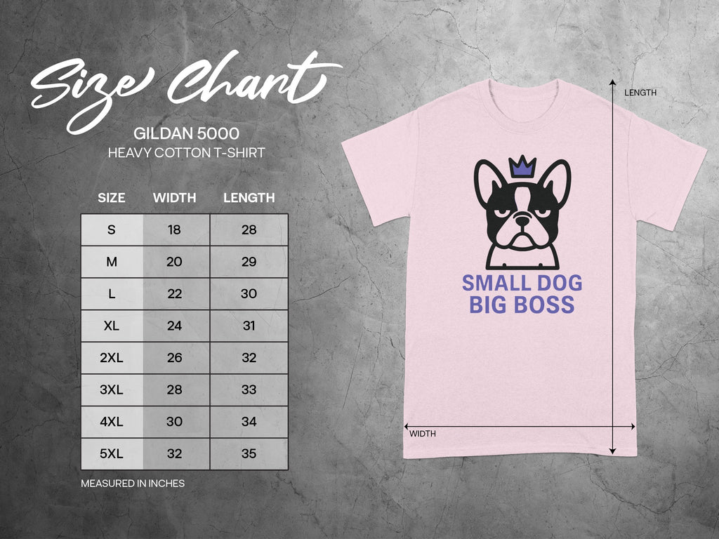 Small Dog Big Boss Graphic T-Shirt Unisex Tee