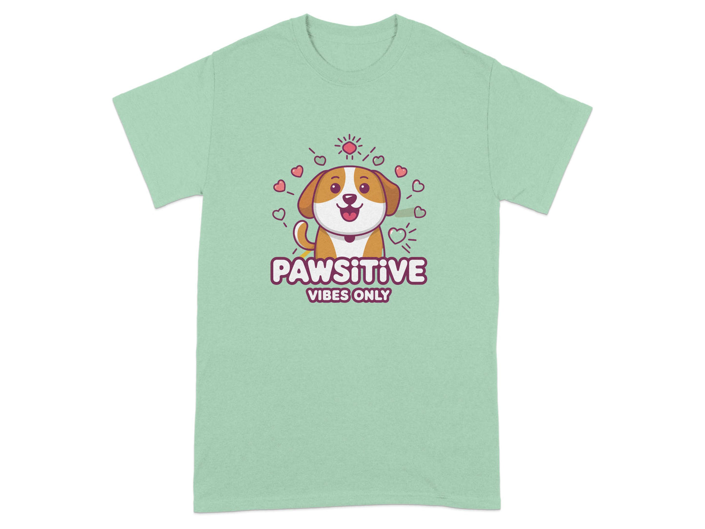 Paw-sitive Vibes Only Dog Themed Graphic T-shirt product