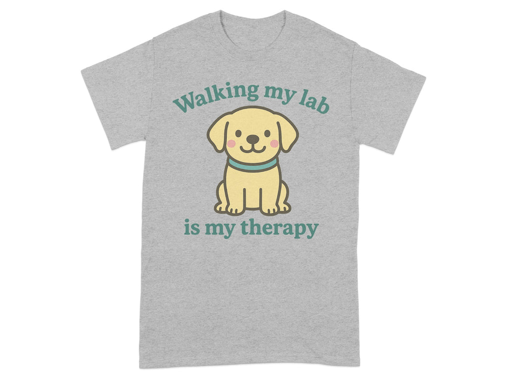 Walking my lab is my therapy graphic t-shirt
