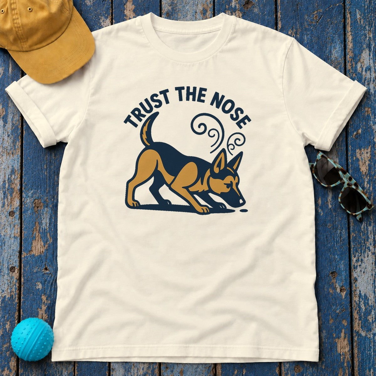 Trust The Nose German Shepherd T-Shirt in Natural