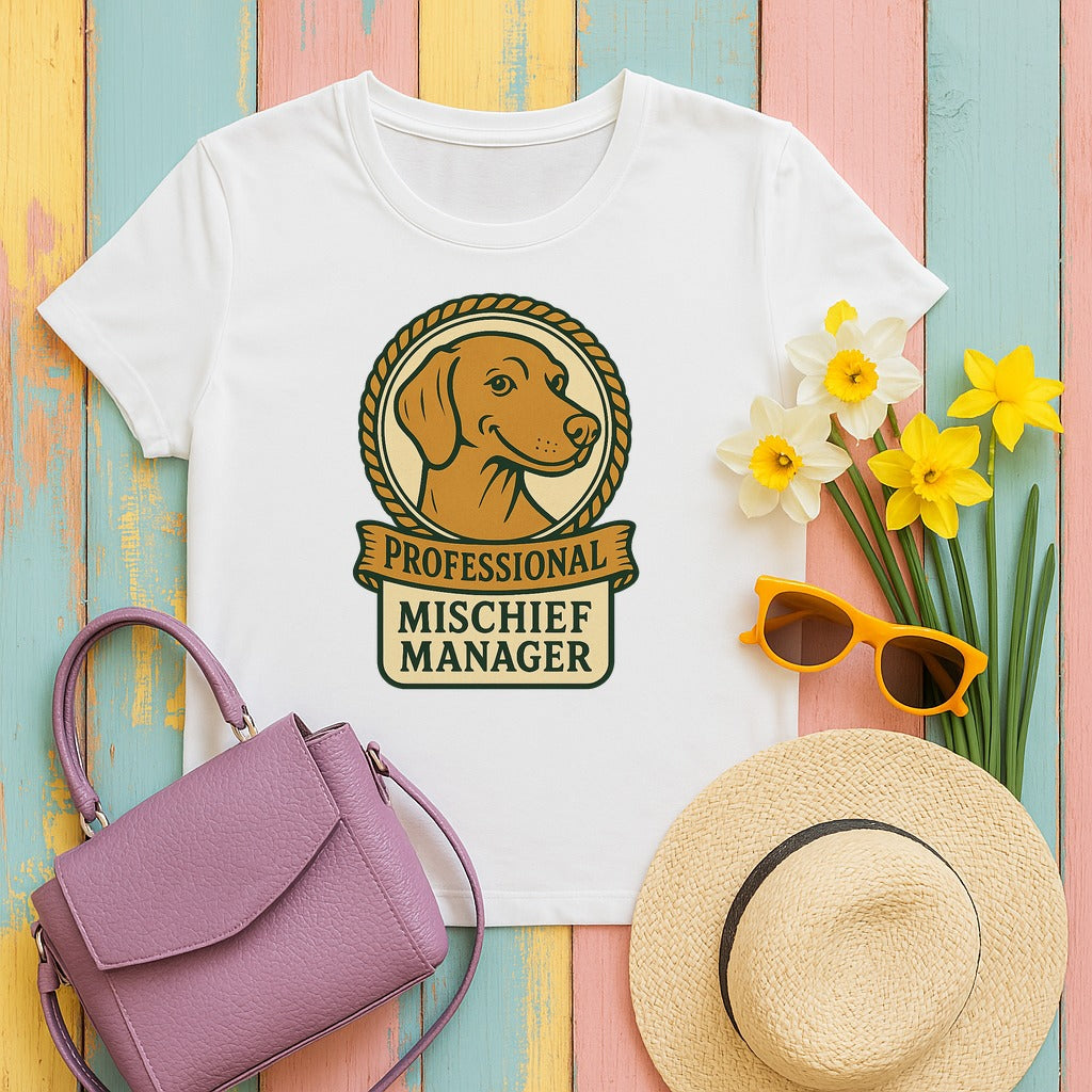 Vizsla Professional Mischief Manager Tee in White