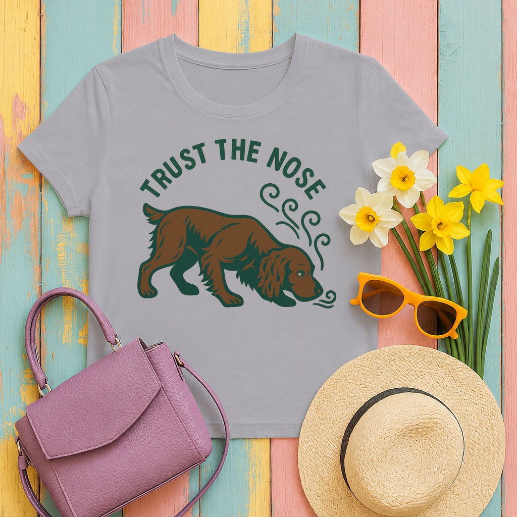 Boykin Spaniel Trust the Nose T-shirt in Athletic Heather