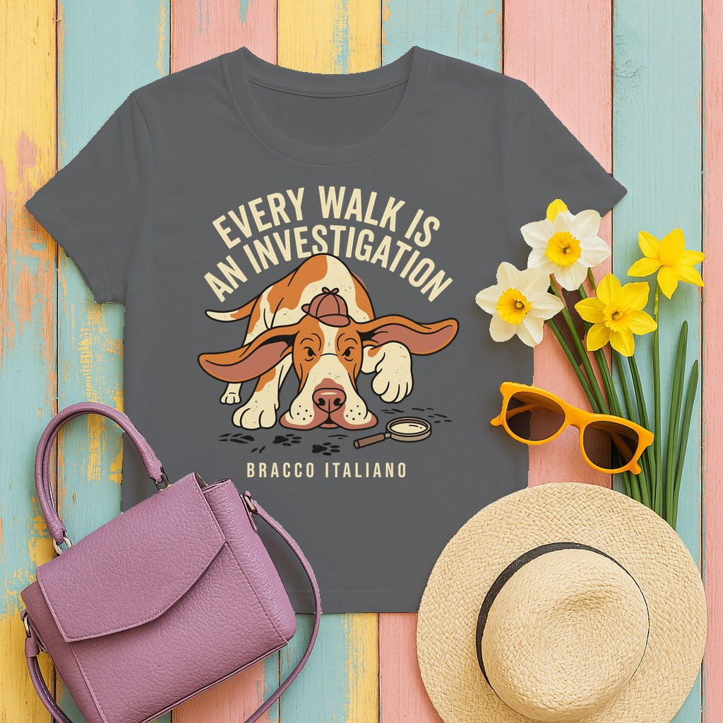 Bracco Italiano Sleuth T-shirt in Graphite Heather