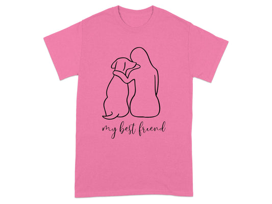 My Best Friend Dog and Human Silhouette T-Shirt product