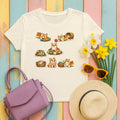 Whimsical Corgi Yarn T-Shirt in Natural