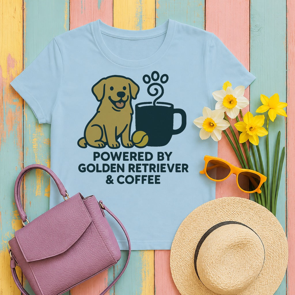 Golden Retriever & Coffee Power t-shirt