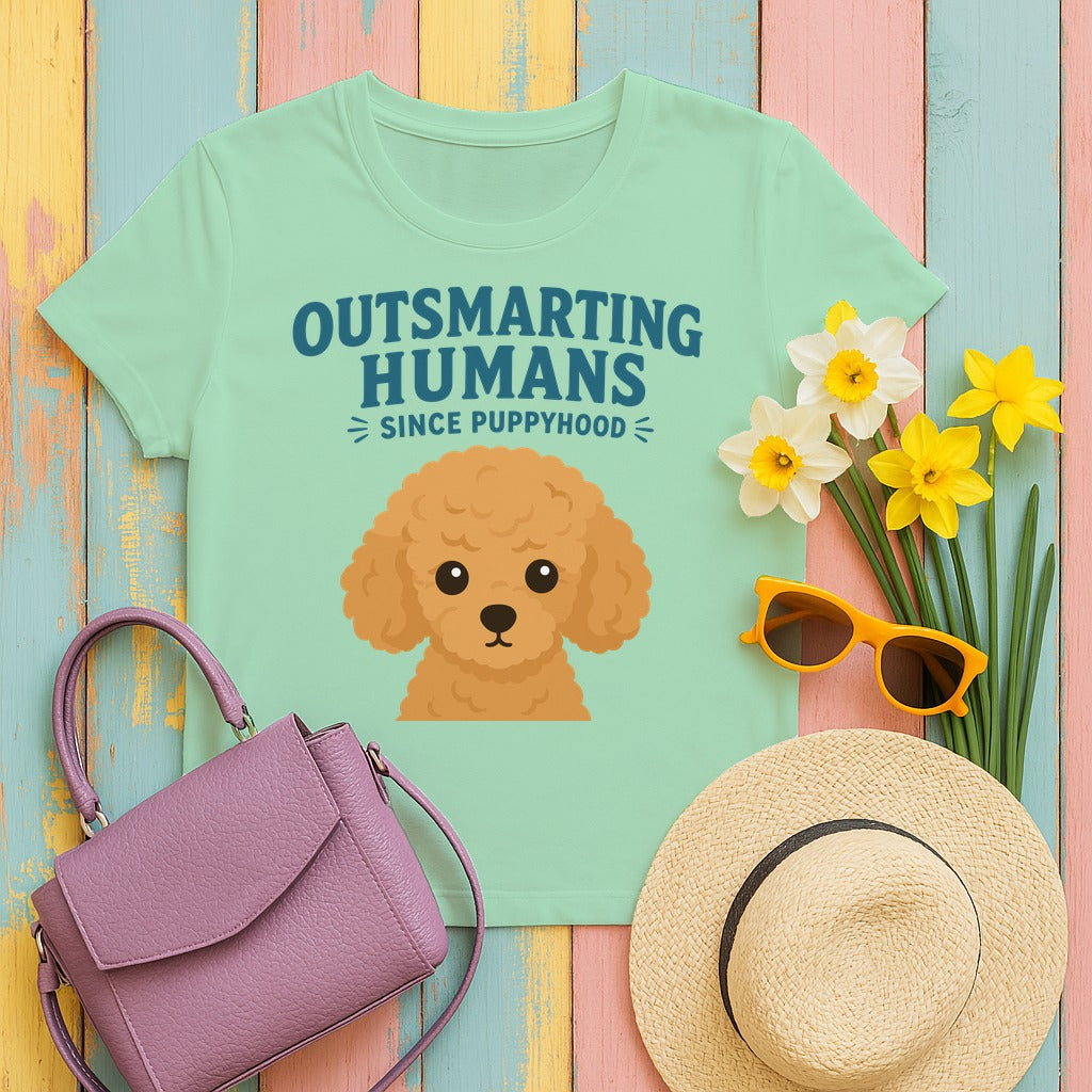 Outsmarting Poodle T-Shirt in Mint Green