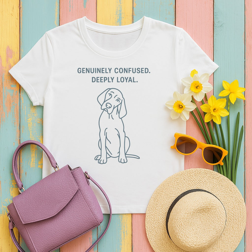 Bracco Italiano Genuinely Confused Tee in White