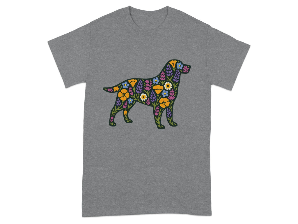 Floral Dog Graphic Illustration T-Shirt product type