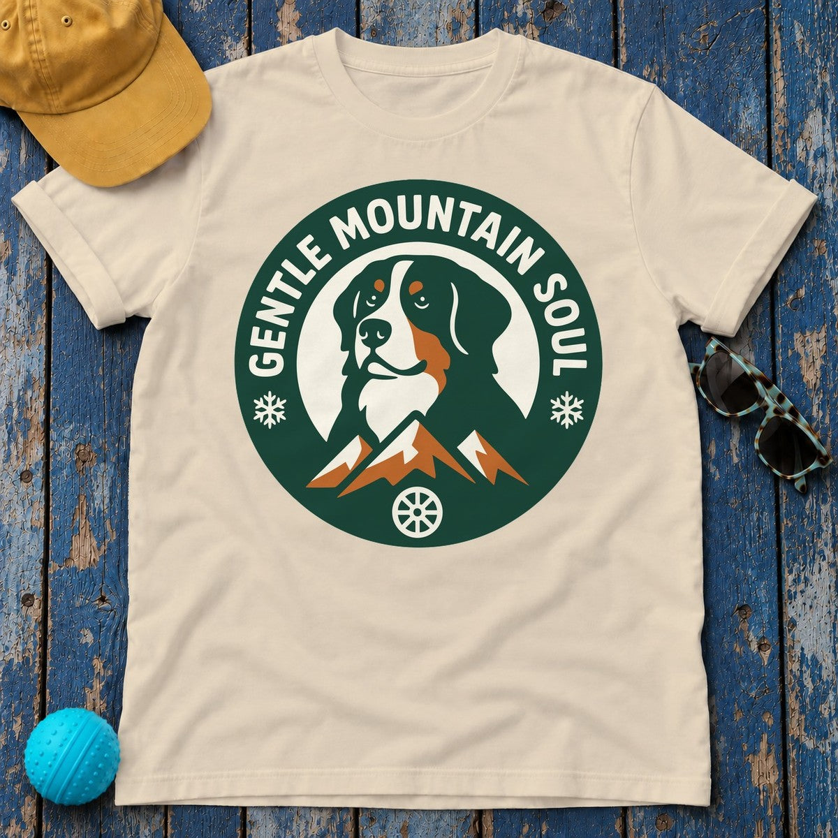 Gentle Mountain Soul Bernese T-Shirt in Sand