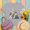 Sleeping Dogs Stacked Christmas Tree Funny Holiday T-Shirt in Athletic Heather