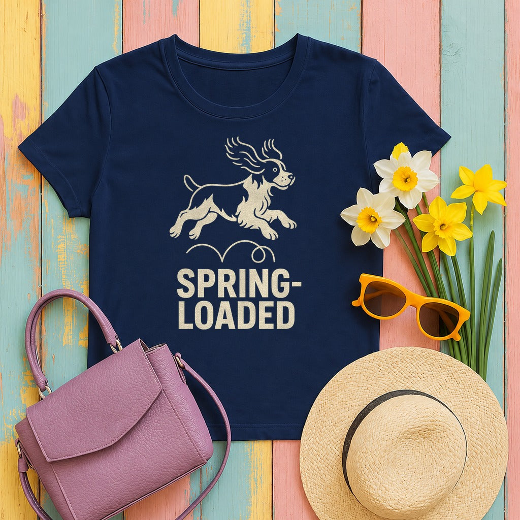 Spring-Loaded Springer Tee in Navy
