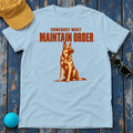 The Order Keeper German Shepherd T-Shirt in Light Blue