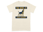 Beige t-shirt with a beagle and the text "THE HOWL IS ALWAYS NECESSARY".