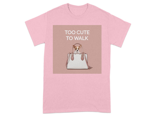 Too Cute To Walk Dog In Tote Graphic T-Shirt product