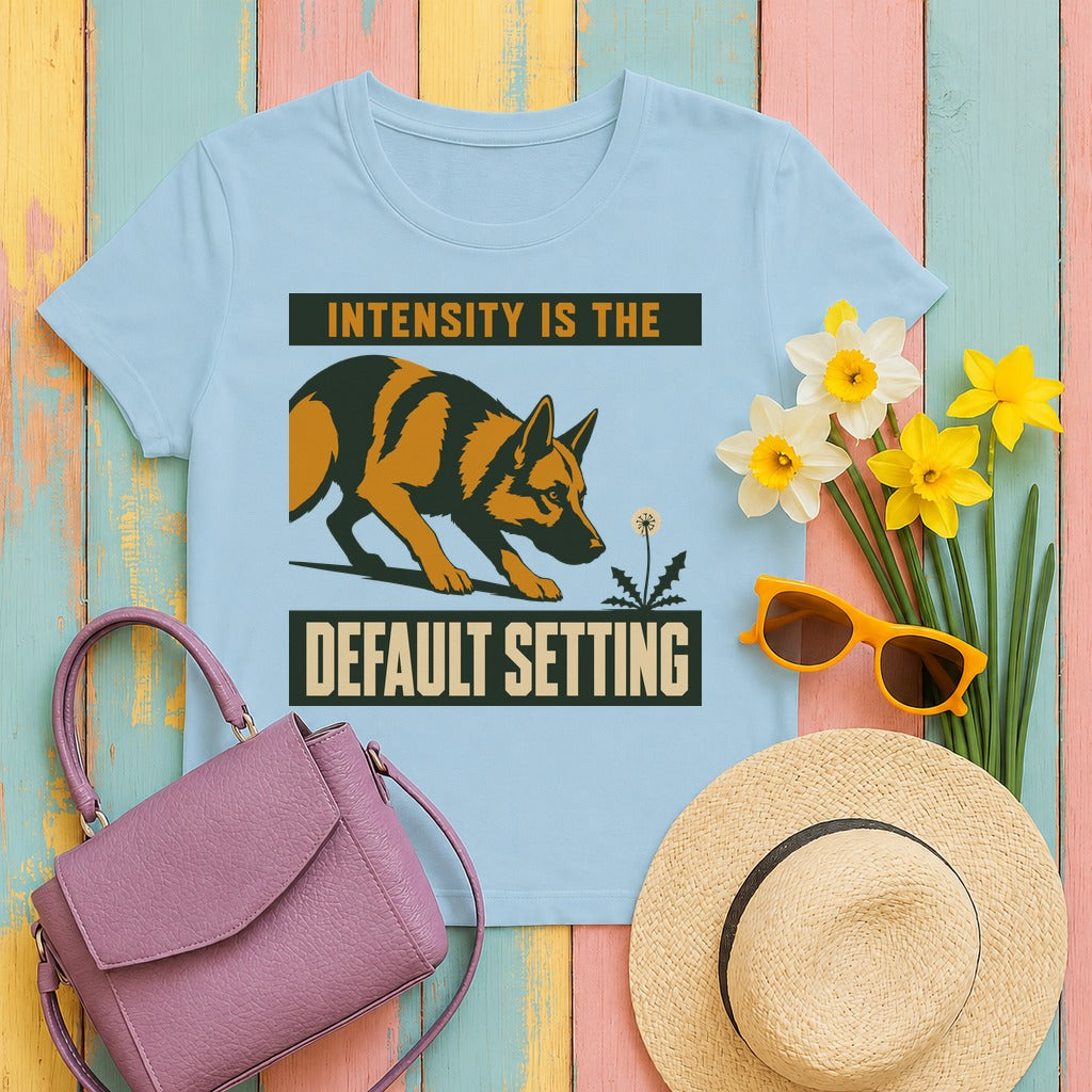 Default Setting German Shepherd T-Shirt in Light Blue
