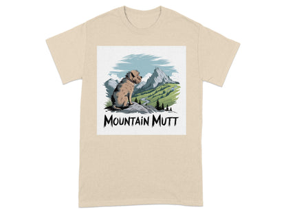 Mountain Mutt Dog with Scenic View T-shirt product