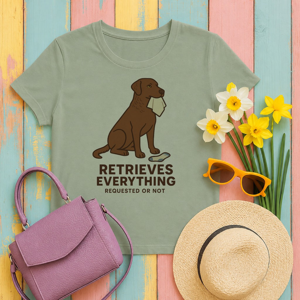 chesapeake bay retriever fetch-everything tee flat lay hero