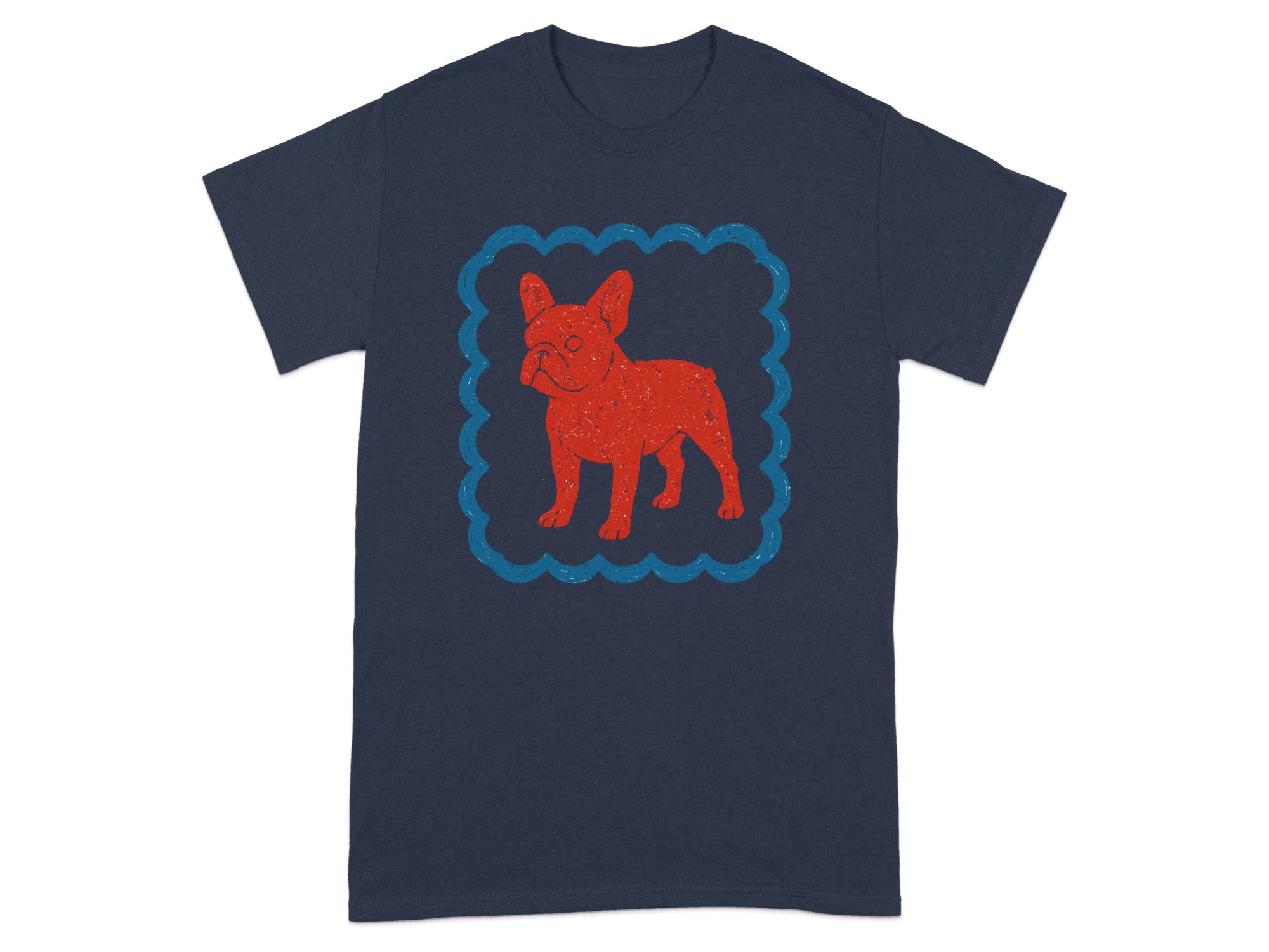 French Bulldog Graphic Dark Blue Unisex Tee Product