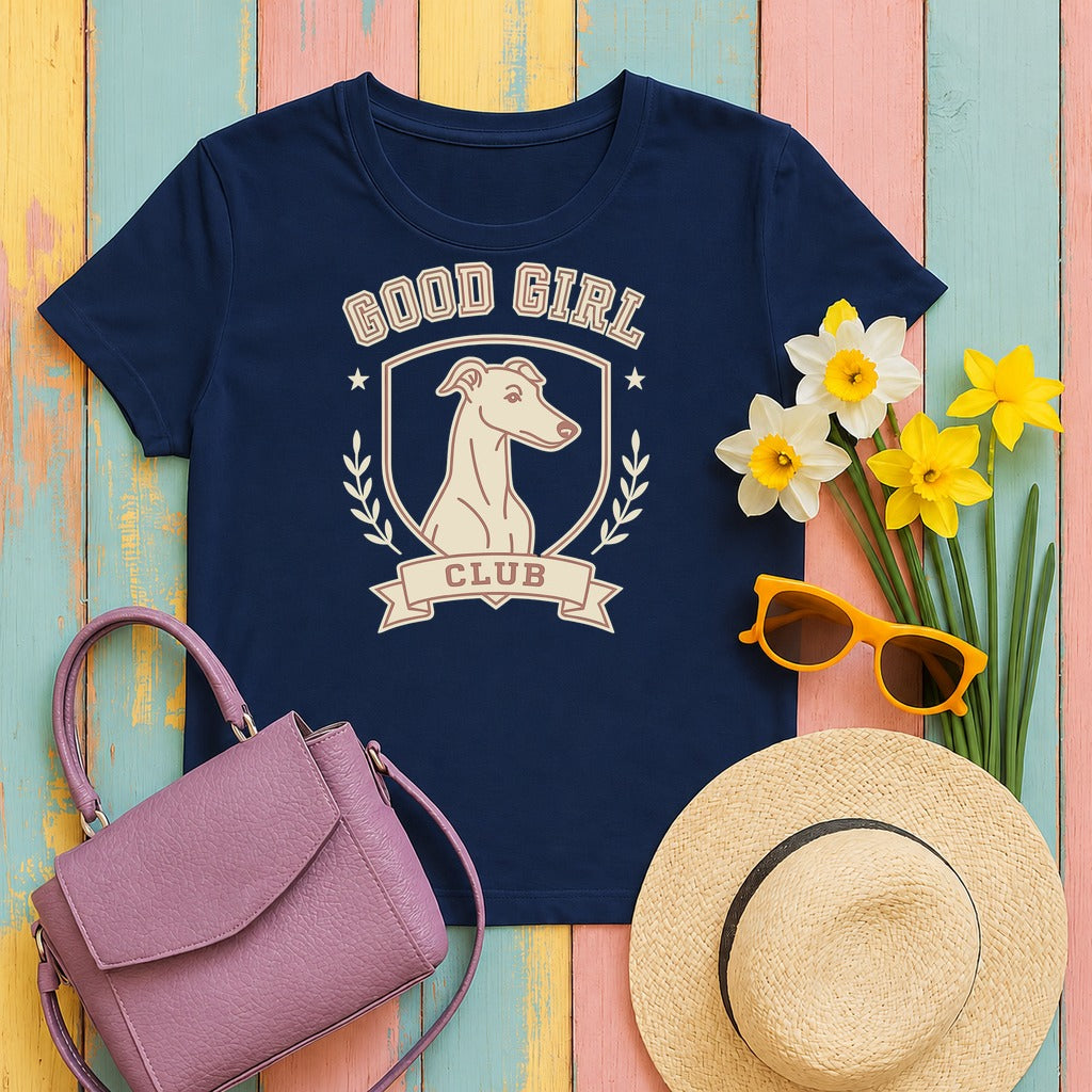 Greyhound Good Girl Club Tee flat lay hero