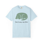 Take it easy nap often cute dog graphic shirt
