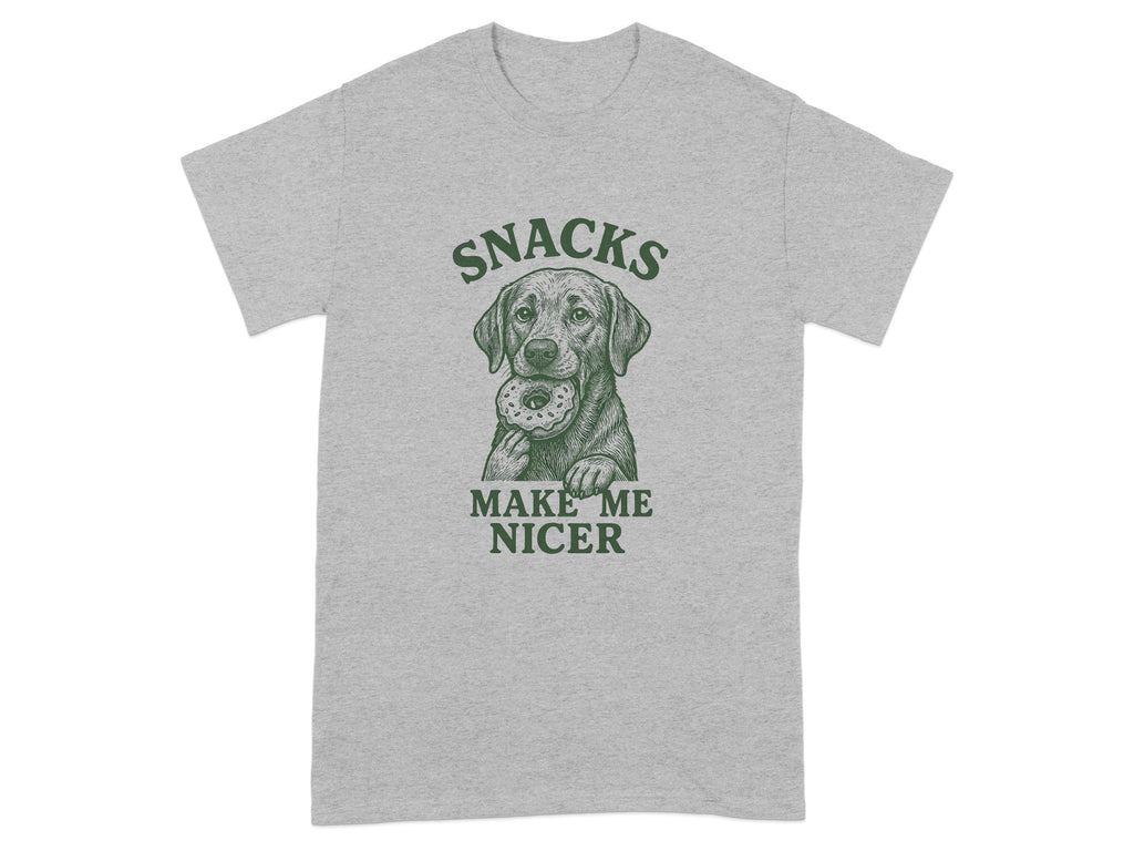 Snacks Make Me Nicer Graphic T-Shirt