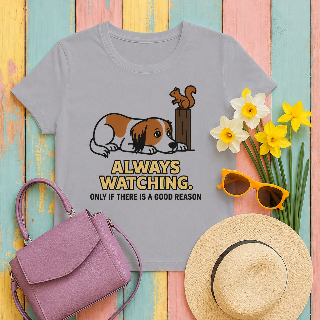 Kooikerhondje Always Watching Tee in Athletic Heather