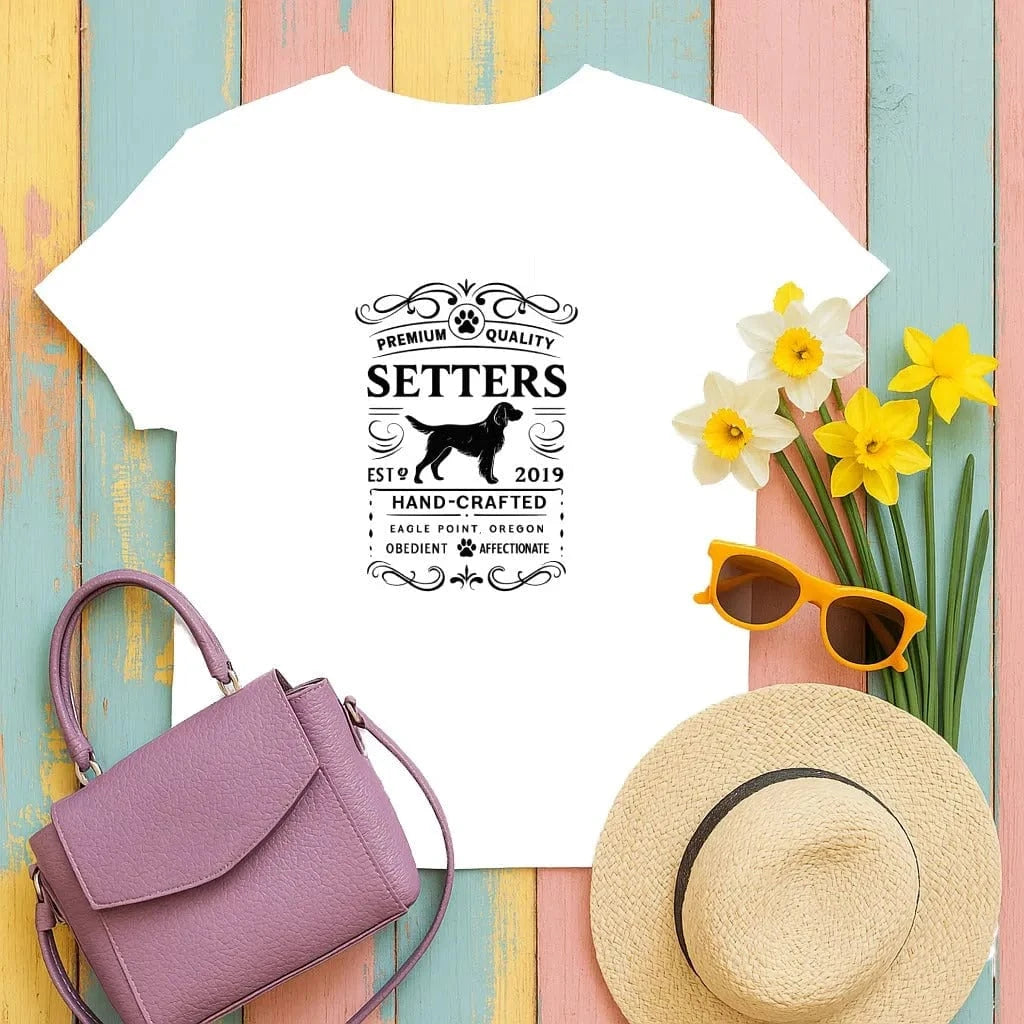 Premium Quality Setters EST 2019 Hand Crafted T-Shirt White T-shirt