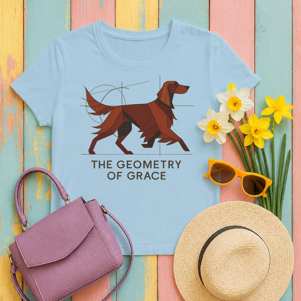 Irish Setter Geometry of Grace T-shirt in Light Blue