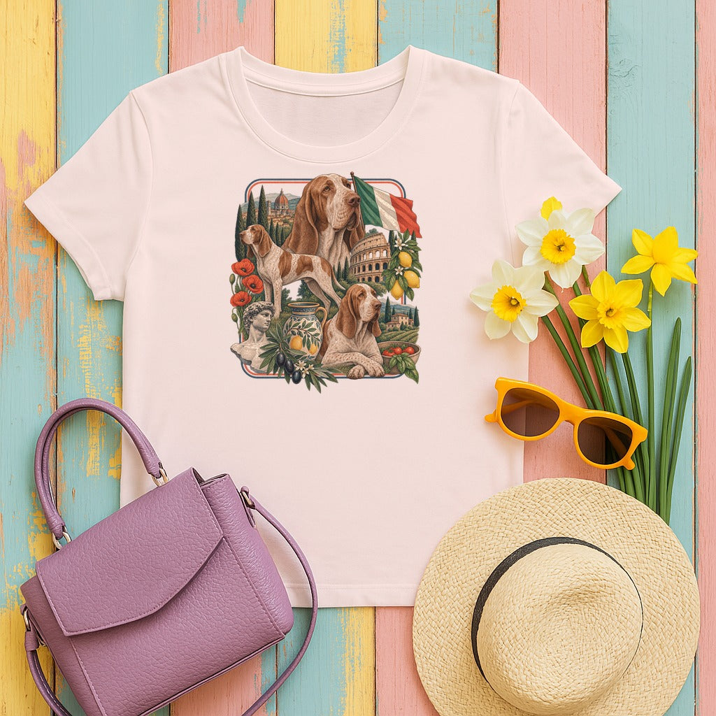 Bracco Italiano Italy Heritage tee, Soft Pink