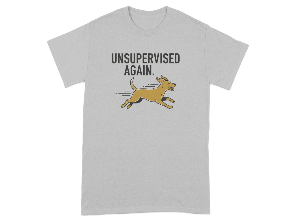 Unsupervised Again Dog Running Graphic T-Shirt