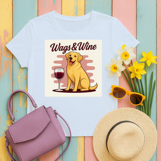 Cute Labrador With Wine Summer Pastel T-Shirt product type