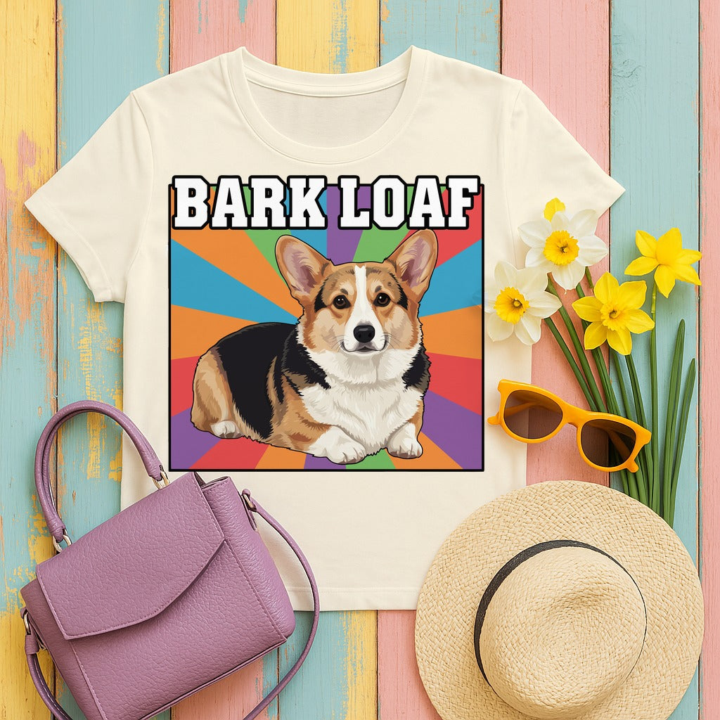Corgi Bark Loaf T-Shirt in Natural