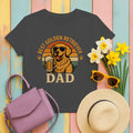 Best Golden Retriever Dad with Beer and Shades T-Shirt in Dark Heather