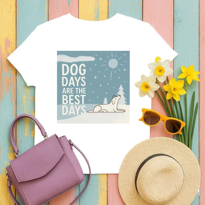 Dog Days Are The Best Days Winter T-Shirt White T-shirt