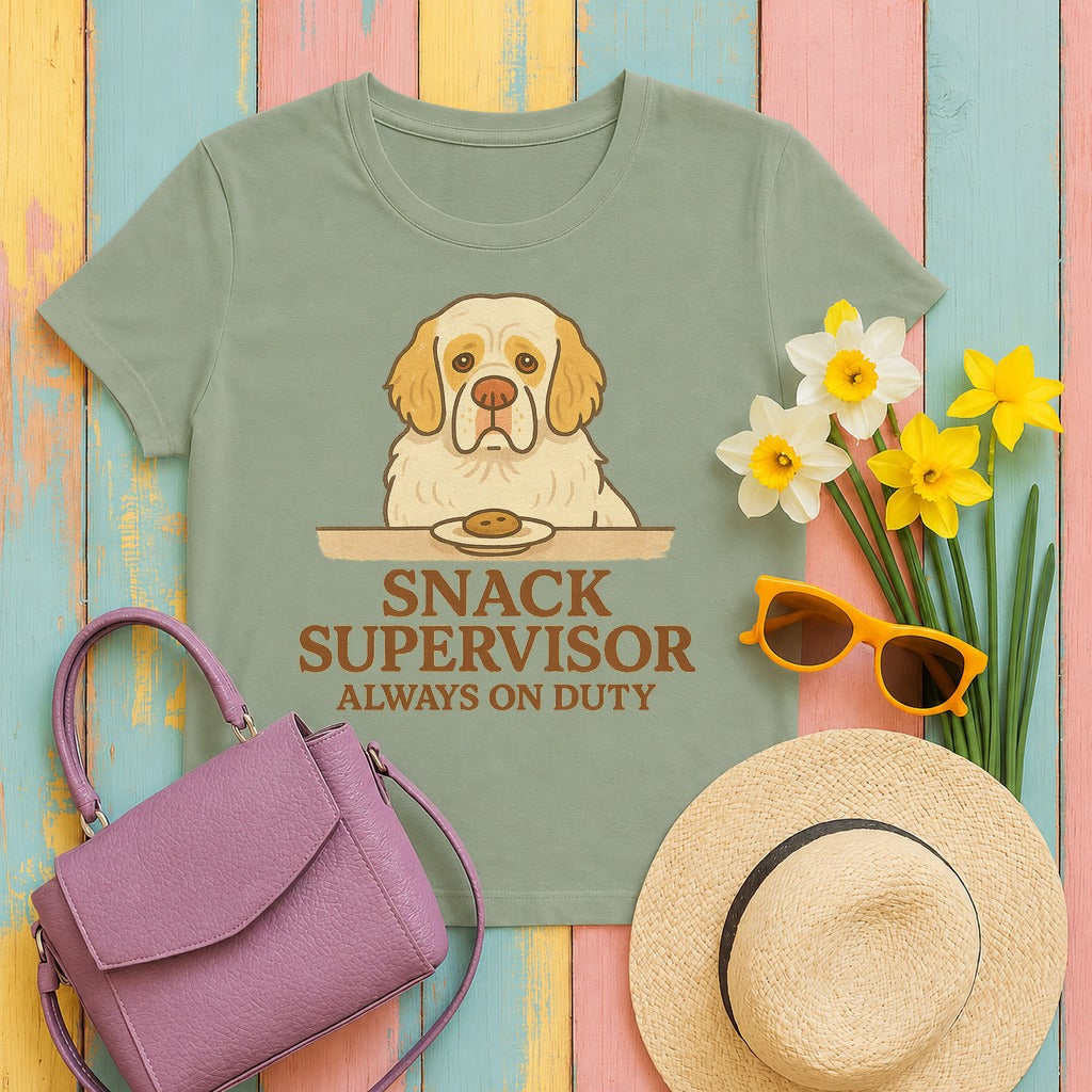 Clumber Snack Supervisor Tee in Sage