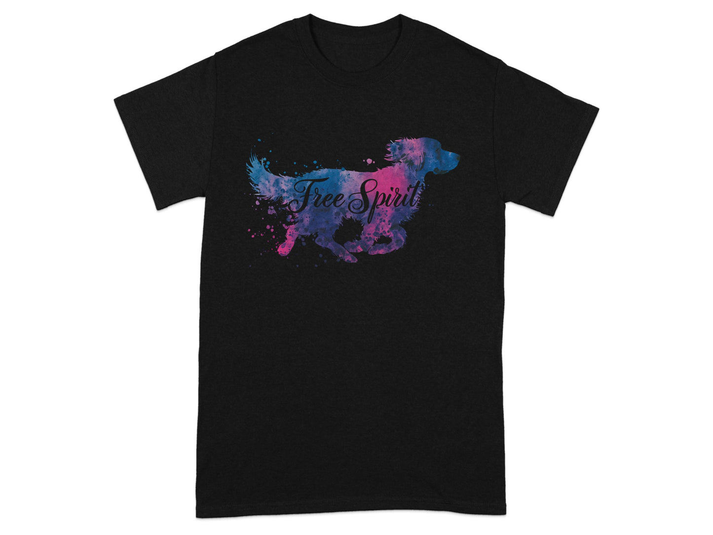 Free Spirit Dog Silhouette Graphic T-Shirt product type