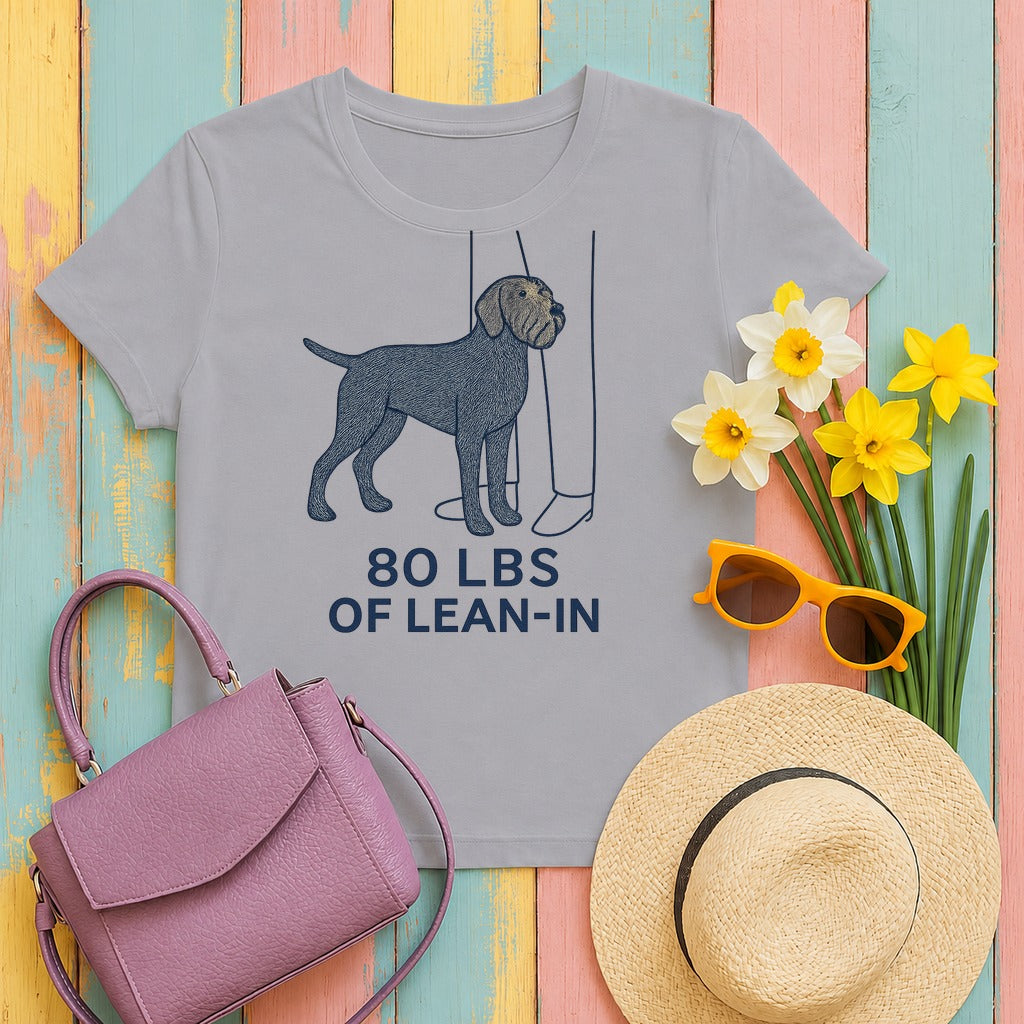 Wirehaired Pointing Griffon 80 Lbs of Lean-In T-shirt in Athletic Heather