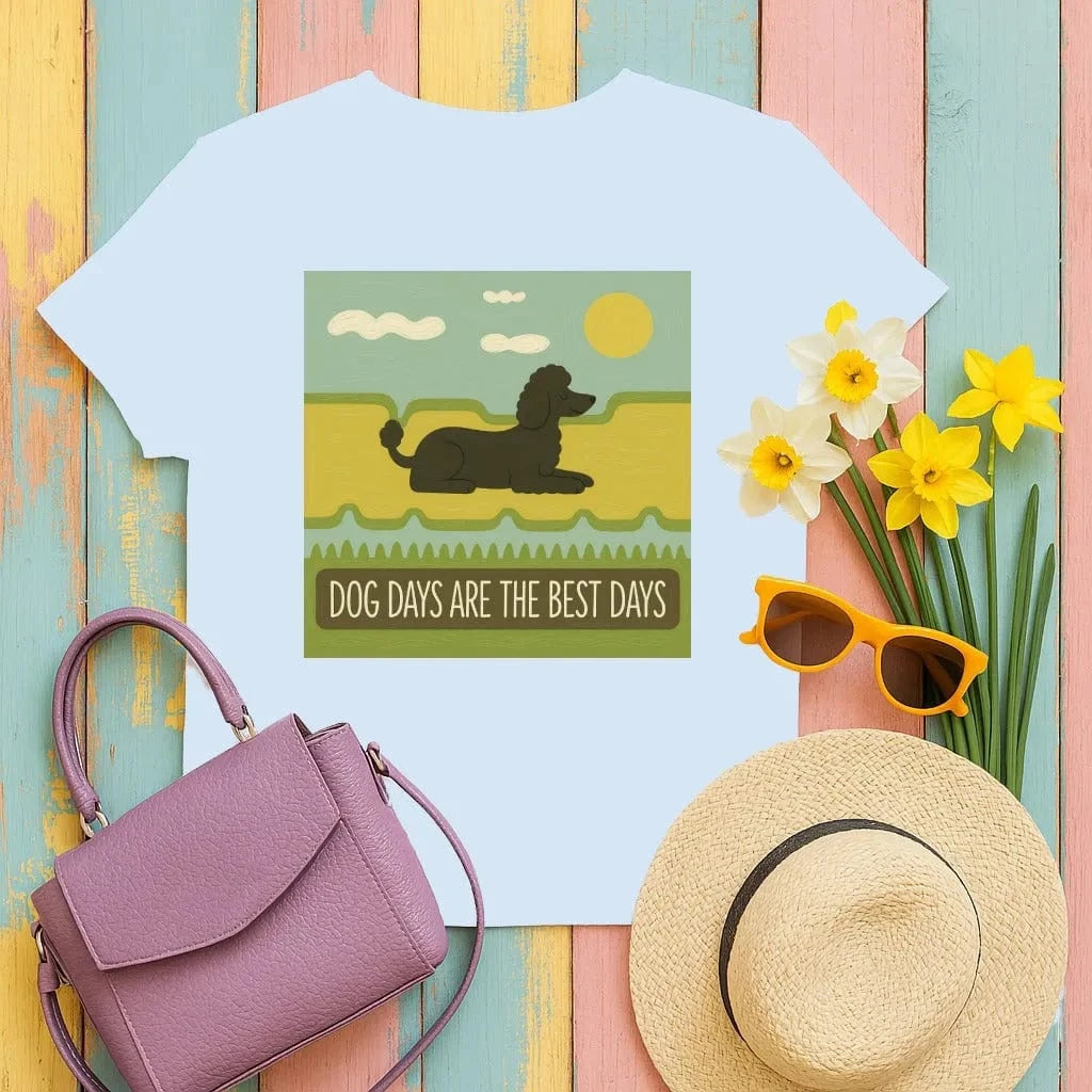 Dog Days Are the Best Days Poodle T-Shirt T-shirt