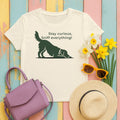 Stay Curious Golden Retriever T-Shirt in Natural