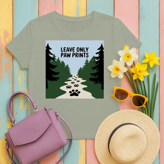 Leave Only Paw Prints Forest Path T-shirt product type