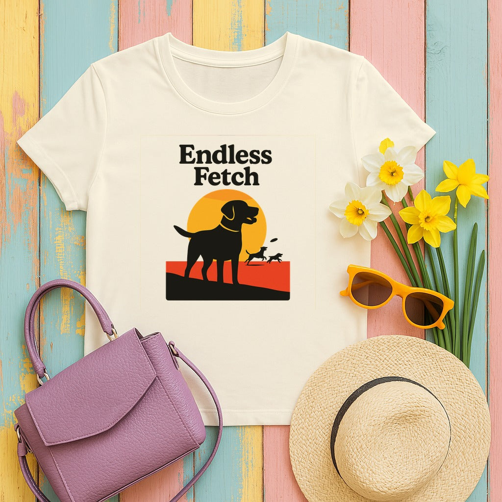 Endless Fetch Dogs at Play Labrador T-Shirt in Natural