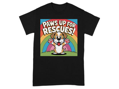 Paws Up for Rescues Rainbow Dog Graphic T-shirt product type