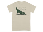 T-shirt with a dog sniffing and text "Stay curious, Sniff everything!".