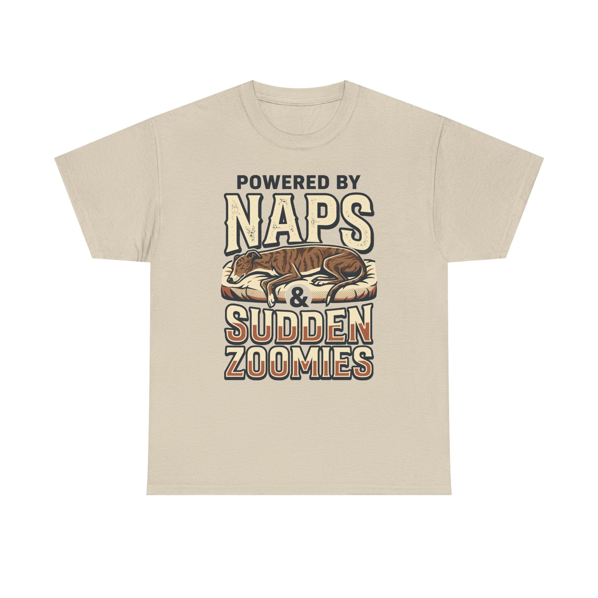 Powered By Naps & Zoomies Greyhound T-Shirt
